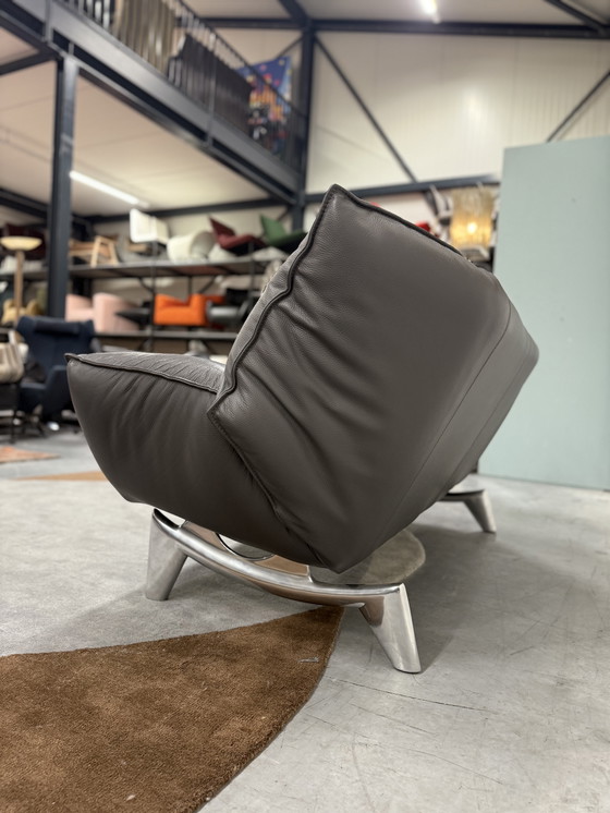 Image 1 of Canapé 3 places Leolux Tango en cuir gris