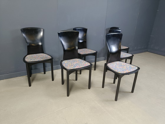 Image 1 of Vintage Pelope Dining Chairs by Francesco Binfarè for Cassina, 1990s