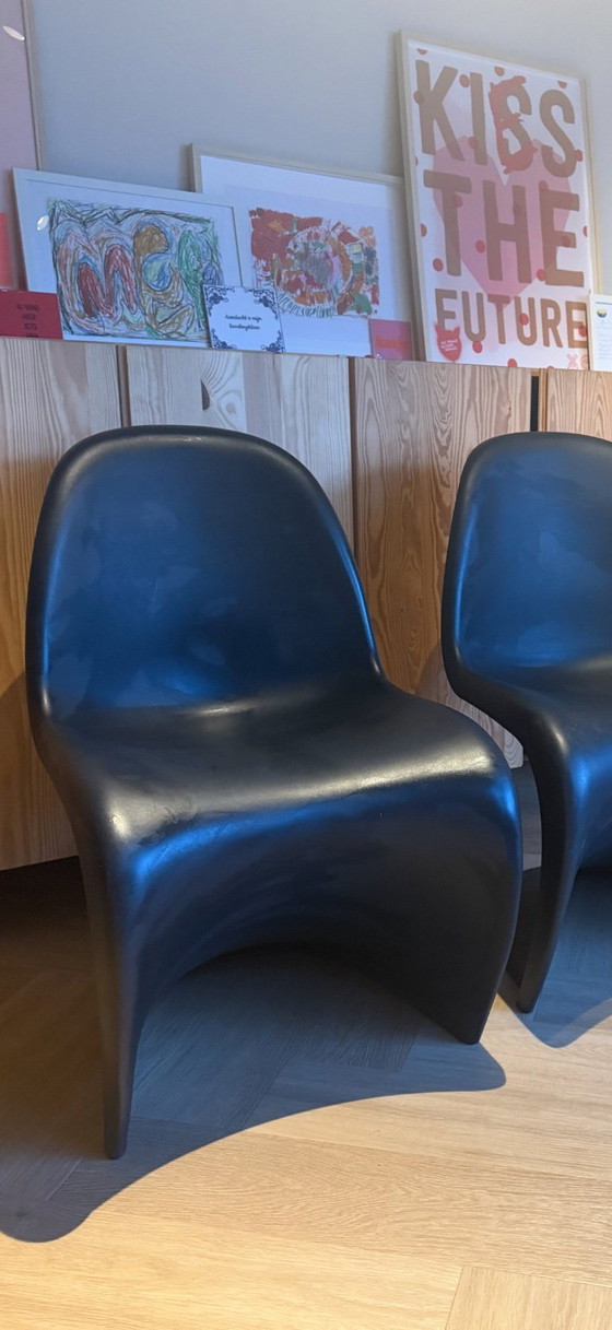 Image 1 of 2x Verner Panton chair - black