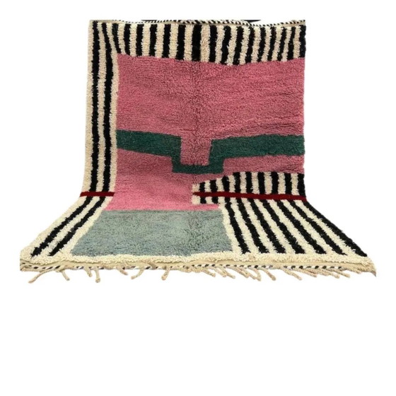 Handwoven rug 100x200 cm, wool, multicoloured, Morocco – Rugs & carpets, Art Deco (photo 9 of 9)