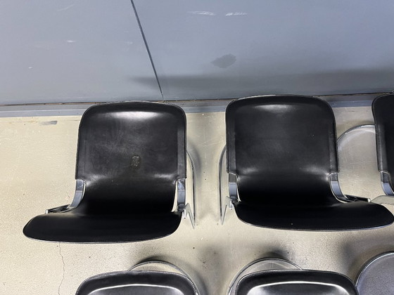 Image 1 of Vintage eetkamerstoelen van Willy Rizzo voor Cidue, set van 8, jaren 70