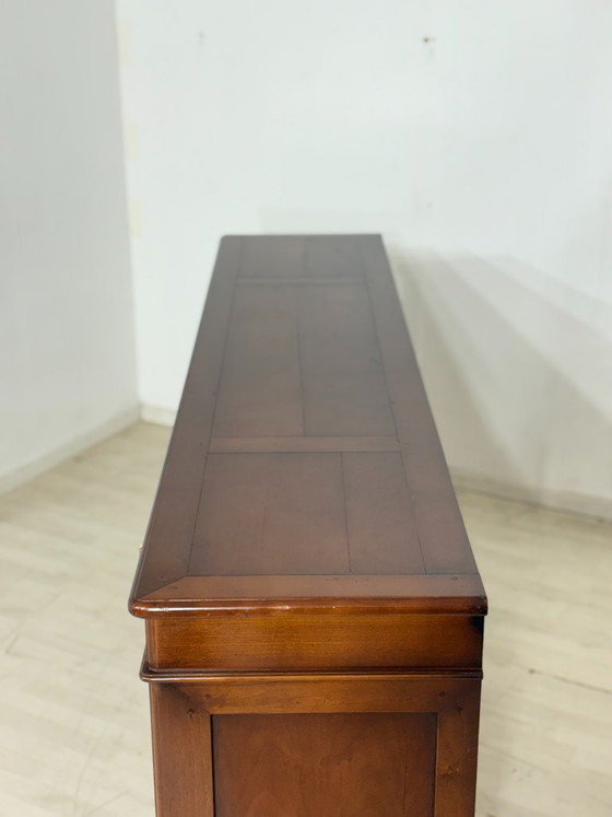 Image 1 of Classic mahogany office sideboard with roll-up doors/English colonial style/sideboard/1960s