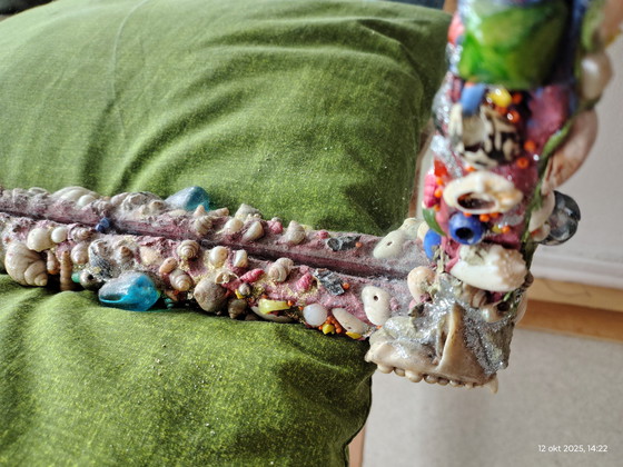 Image 1 of mirror with shell rim