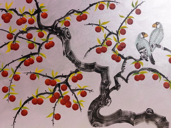 Love Birds J547 - Original Large Painting – Paintings & Drawings, Canvas (photo 4 of 15)