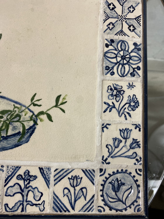 Image 1 of Panel de azulejos Delft azul tulipán