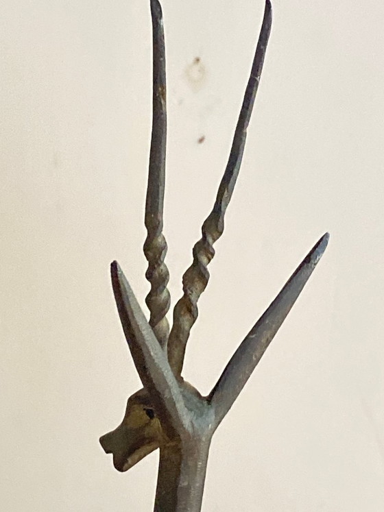 Statuetta di antilope vintage in ottone – Oggetti decorativi (photo 11 of 13)