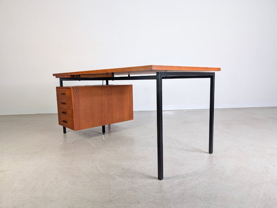 Image 1 of Herbert Hirche Midcentury Schreibtisch Holzäpfel Teak Bauhaus