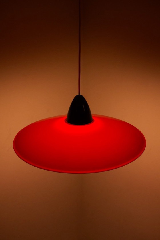 Image 1 of Lampada a sospensione vintage Philips anni '60 rossa