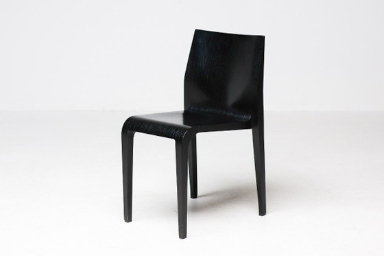 Chaise Laleggera, Riccardo Blumer pour Alias, magnifique noir au grain apparent – Chaises de salle à manger (photo 5 of 19)