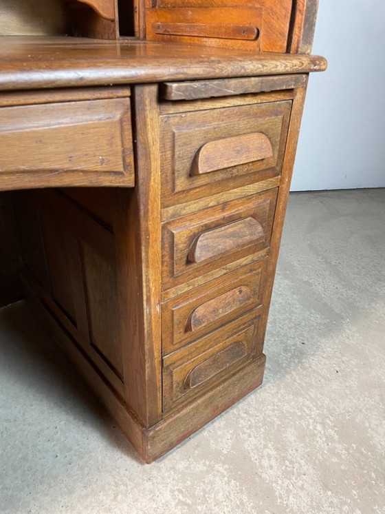 Image 1 of Bureau voor Amerikaanse cilinders en chêne. Vers 1900