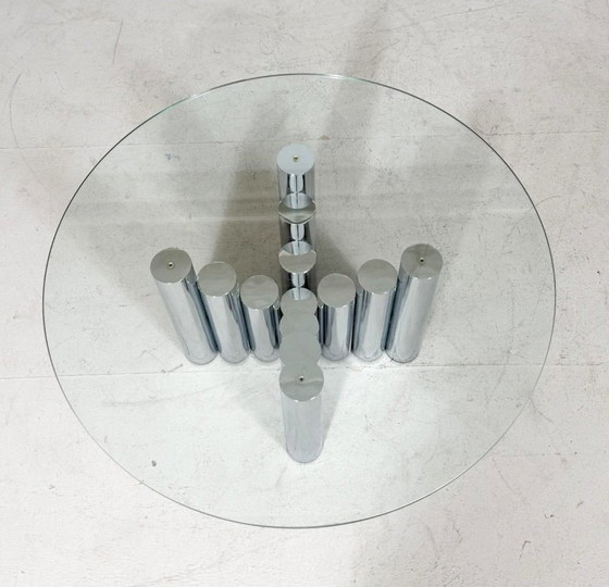 Image 1 of Sculpturale salontafel/salontafel, chroom, van Marco Zanuso, Italië, jaren 70.
