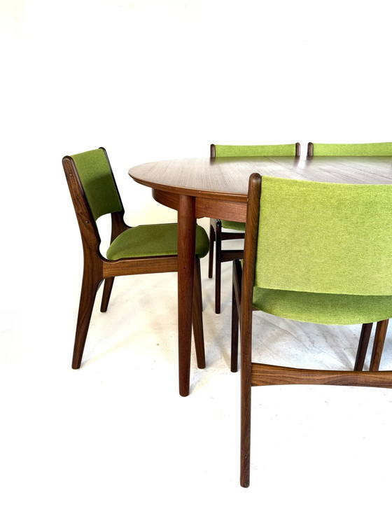 Image 1 of Vintage extendable Danish teak dining table, 1960s