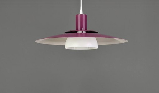 Skandinavische Vintage-Schalenlampe; Dänemark, 1970er Jahre – hanglampen, Metal (photo 2 of 10)