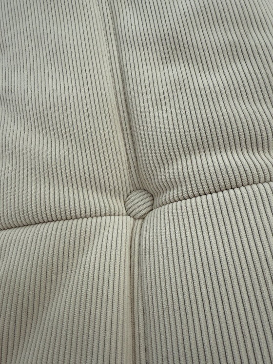 Image 1 of Modular Lounge Set in Togo Style – 2x Armchair + Ottoman – Corduroy