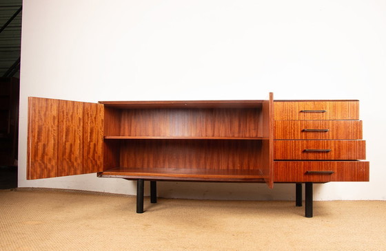 Image 1 of Modernist sideboard, 180 cm, French style in rosewood by Tricoire and Vecchione, TV unit 1960.