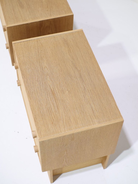 Image 1 of Ensemble de tables de chevet en chêne, style danois vintage années 1960