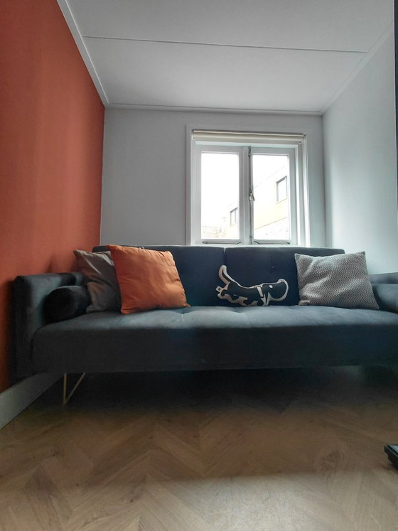 Grey SKLUM sofa bed – Metal, Velvet (photo 3 of 6)