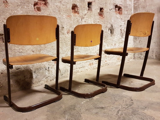 Image 1 of Selezione di varie sedie vintage per bambini piccoli/scuola materna, totale 9 pezzi