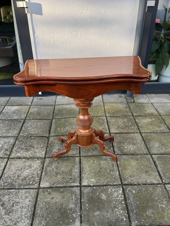 Image 1 of Mesa de juegos de caoba estilo Luis XIII