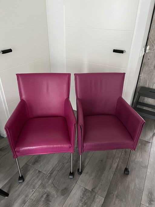 4x Ahrend Esszimmerstuhl Leder