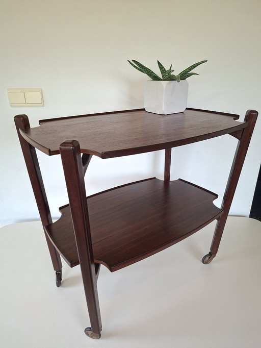 60's Scandinavian teak trolley