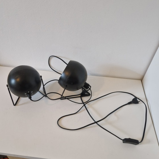 Image 1 of Set di 2 lampade a globo, luci notturne, applique da parete, faretti anni '90