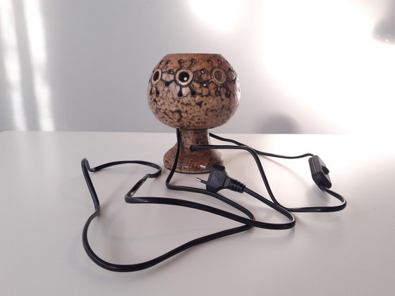 Image 1 of Hannie Mein vintage ceramic table lamp, earthenware mcm lamp, ceramic retro table lamp