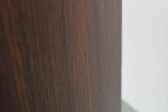 Image 1 of Buffet italien organique des années 1950 avec plateau en verre et 4 tiroirs