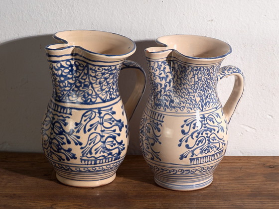 Pair of Vintage Glazed Ceramic Jugs, Central Europe, circa 1950 #3, Crockery (photo 10 of 10)