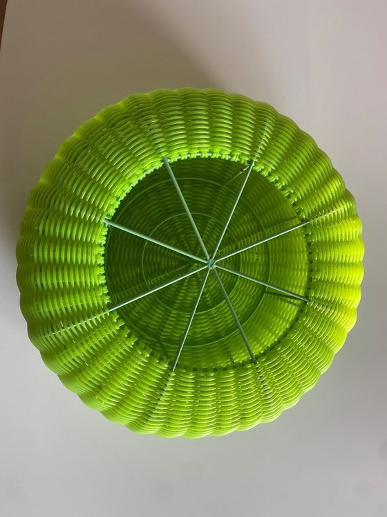 Image 1 of Vintage Ikea Wicker - Poef, kunststof vlechtwerk 1980 - 1990