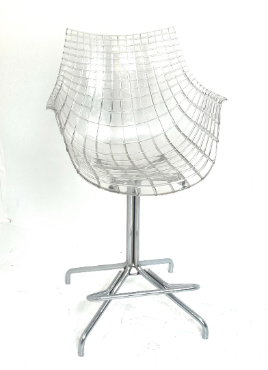 Christophe Pillet - Driade - Meridiana - Tabouret de bar design en plastique dur sur piètement quadripode - Hauteur comptoir