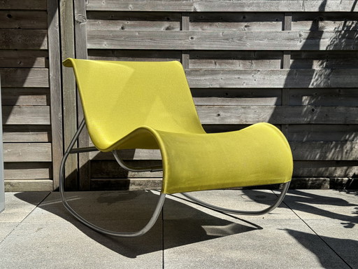 Vintage IKEA Emmabo Rocking Lounge Chair – Green-Yellow