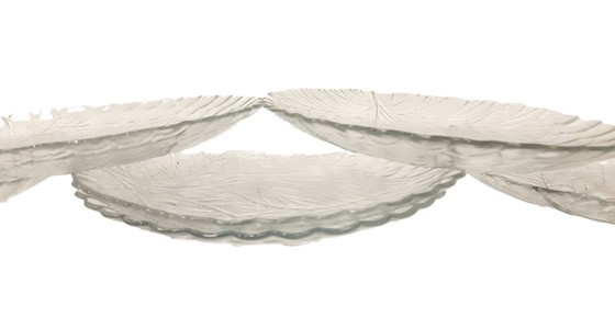 Image 1 of Set of 6 Vintage Glass Salad Plates