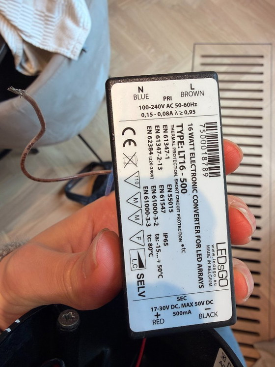 Image 1 of DeltaLight opbouwspots zwart/goud - dimbaar - 4/5 stuks