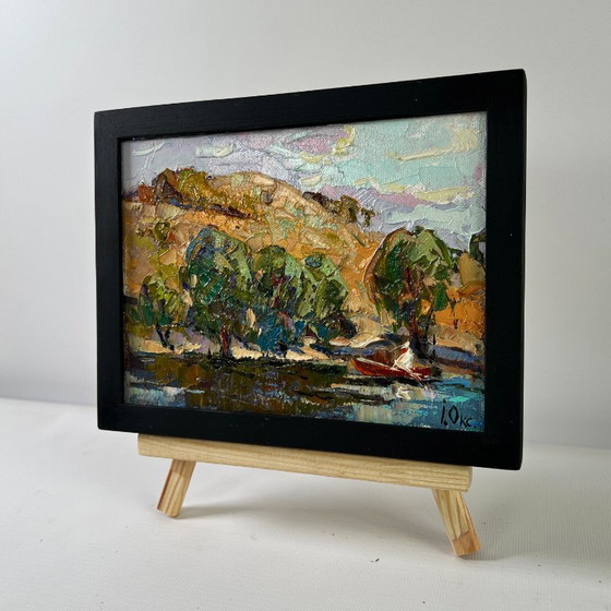 Image 1 of Original Oil Painting Summer Coastal Landscape High noon heat