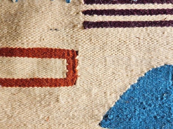 Image 1 of Organizer in lana egiziana fatto a mano - Organizer da parete e da banco - 35×55 cm