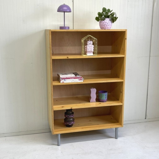 Vintage School Cupboard Bookcase Wood