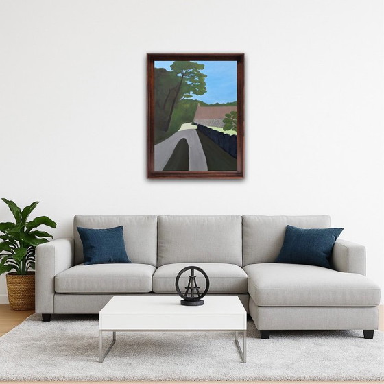 Image 1 of Öl auf bespanntem Keilrahmen. Format 73x54cm. Schwarze amerikanische Kiste.