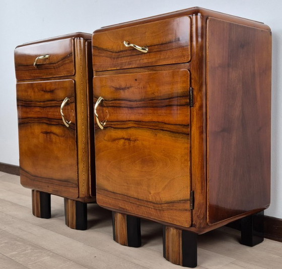 Image 1 of Tables de chevet Art Déco Emiliani 1934