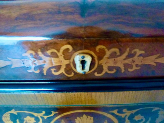 Image 1 of Meuble à boissons - Noyer - Cave à alcools - Marqueterie.