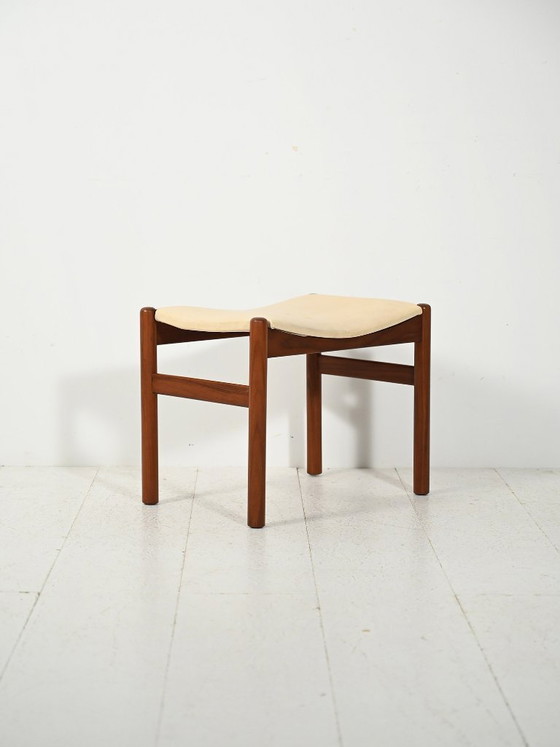 Image 1 of Taburete noruego de teca, años 50-60.