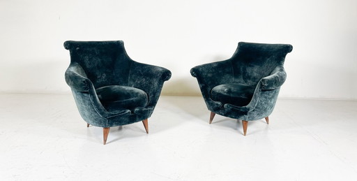 Mid Century-Moderne Vintage Clubfauteuil, Italië, 1950S