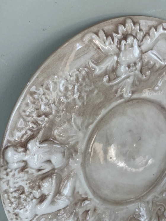 Conjunto Capodimonte – Cuenco sobre pedestal y plato decorativo – Porcelain, Ceramic (photo 6 of 14)