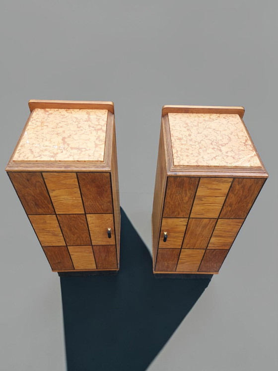 Image 1 of Antieke kastjes art deco nachtkastjes 