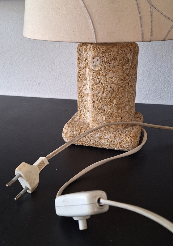 Image 1 of Table Lamp Lamp G. Esnault Sculpture Brutalist Stone Shape Gilles Paul Esnault