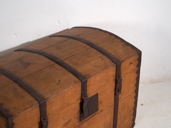 Antieke kist met metalen structuur (ca. 1900) #80 – Opbergkast, Rustic (photo 14 of 40)