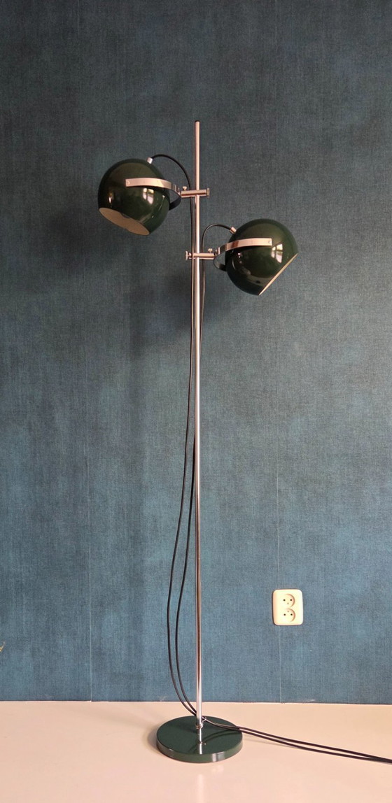 Image 1 of Vintage floor lamp - Gepo - 1970s - Green