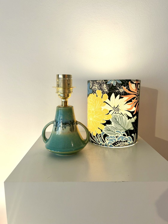 Image 1 of Japanese vase lamp with ethereal shade - Japandi style
