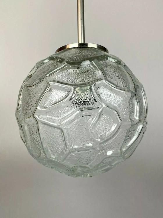 Image 1 of Lampada anni '60 e '70, lampada da soffitto, lampada a sfera, Hillebrand, vetro, Space Age