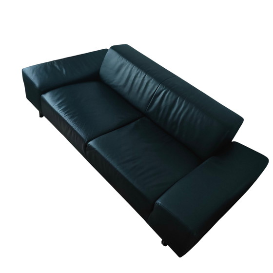 Image 1 of Sofá moderno de cuero negro Kanizsa Trend